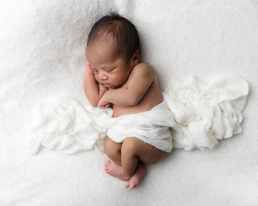 gorgeous newborn photography on white