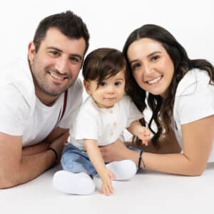 mum and dad and baby family photography