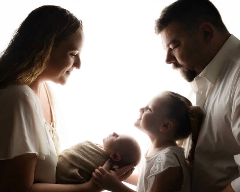 family with newborn baby photography