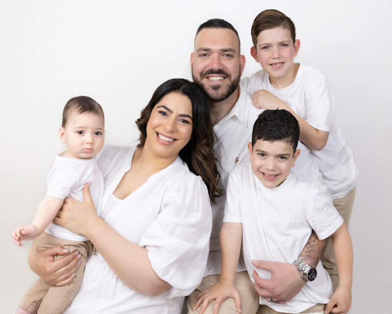 family photo on white