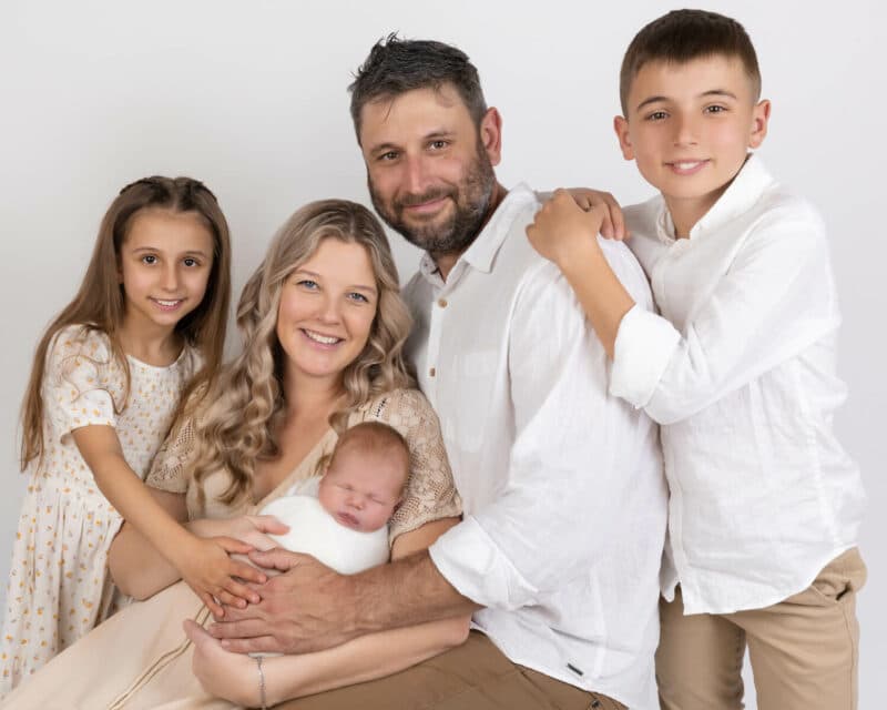 family with newborn baby photography