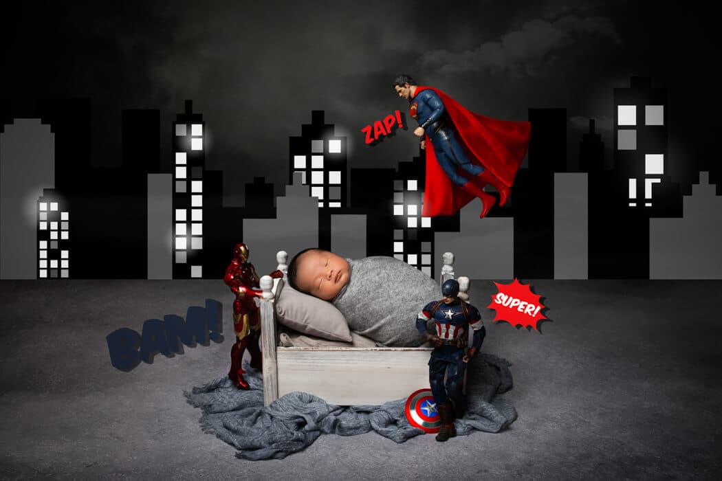 super hero newborn photo ideas